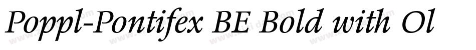 Poppl-Pontifex BE Bold with Oldstyle Figures字体转换